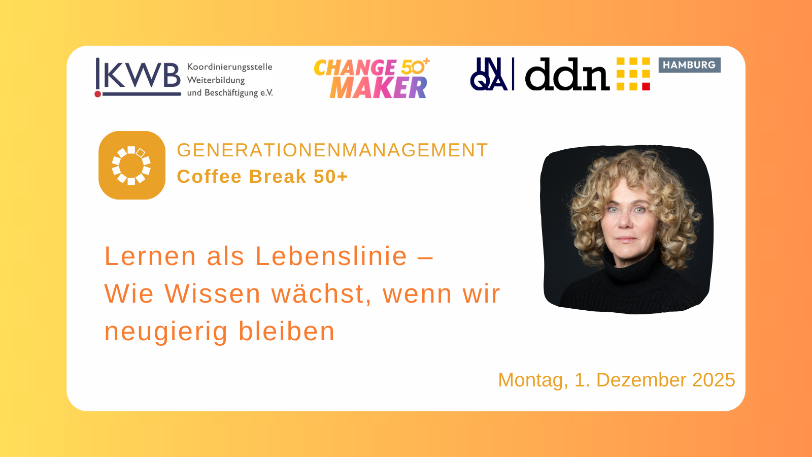 Coffee Break 50+: Lebenslanges Lernen – Erfahrungsberichte zum Masterstudium rund um die 