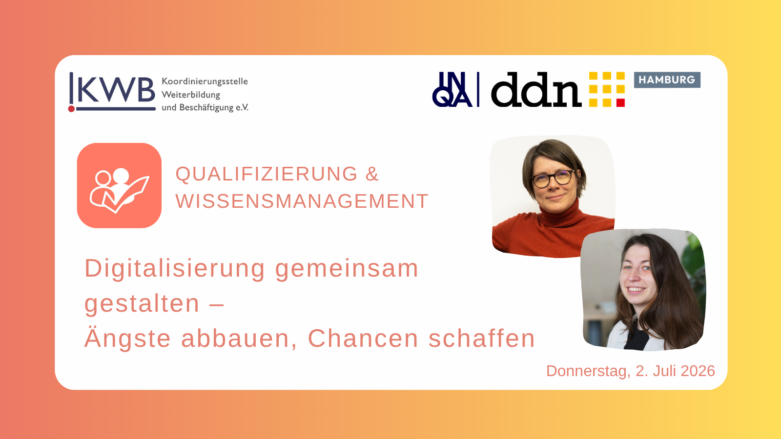 Digitalisierung gemeinsam gestalten –  Ängste abbauen, Chancen schaffen