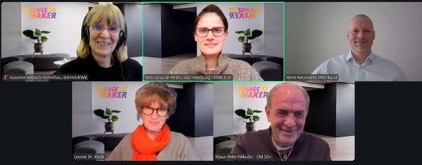 Screenshots vom Team und dem Referenten