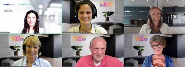 Screenshots vom Team und den Referentinnen