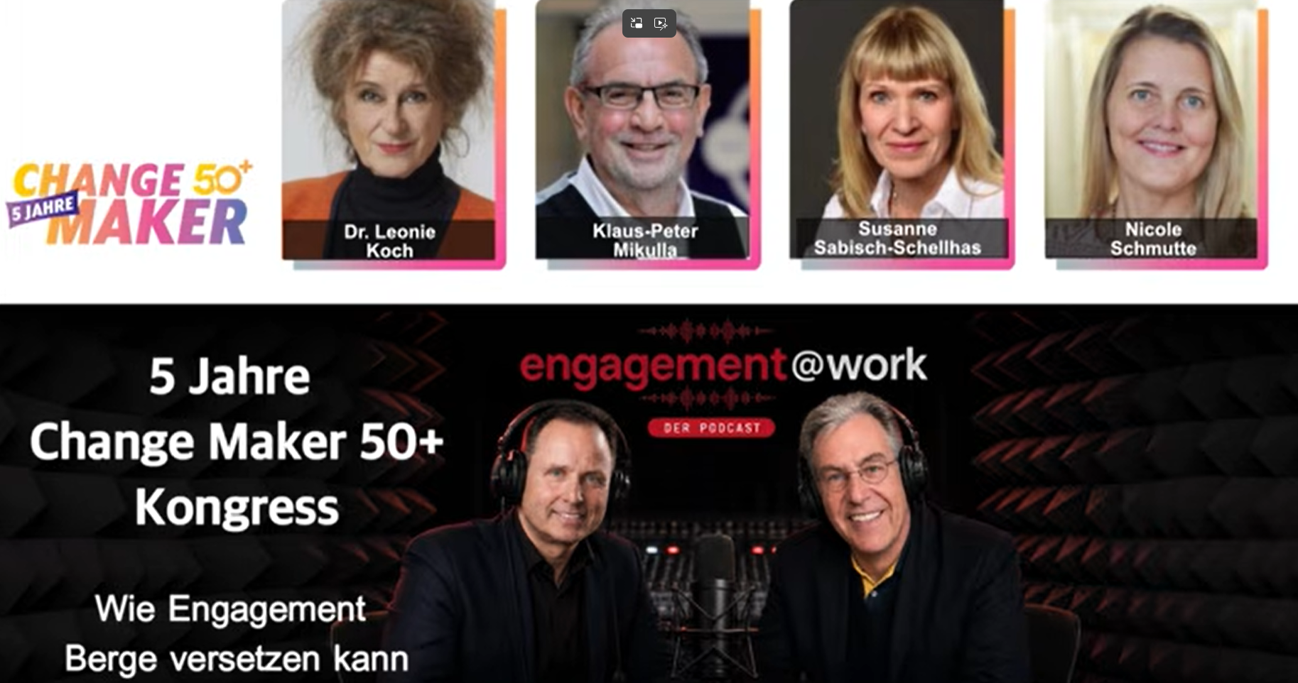 Podcast zum Change Maker 50plus: Erfahrung z&auml;hlt. Zukunft braucht jedes Alter.